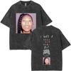 T-shirt Vintage Lavé Ange Sombre Gothique Ailes d'Épines, T-shirt Streetwear Black Metal Unisexe, Haut Décontracté à Manches Courtes 100% Coton