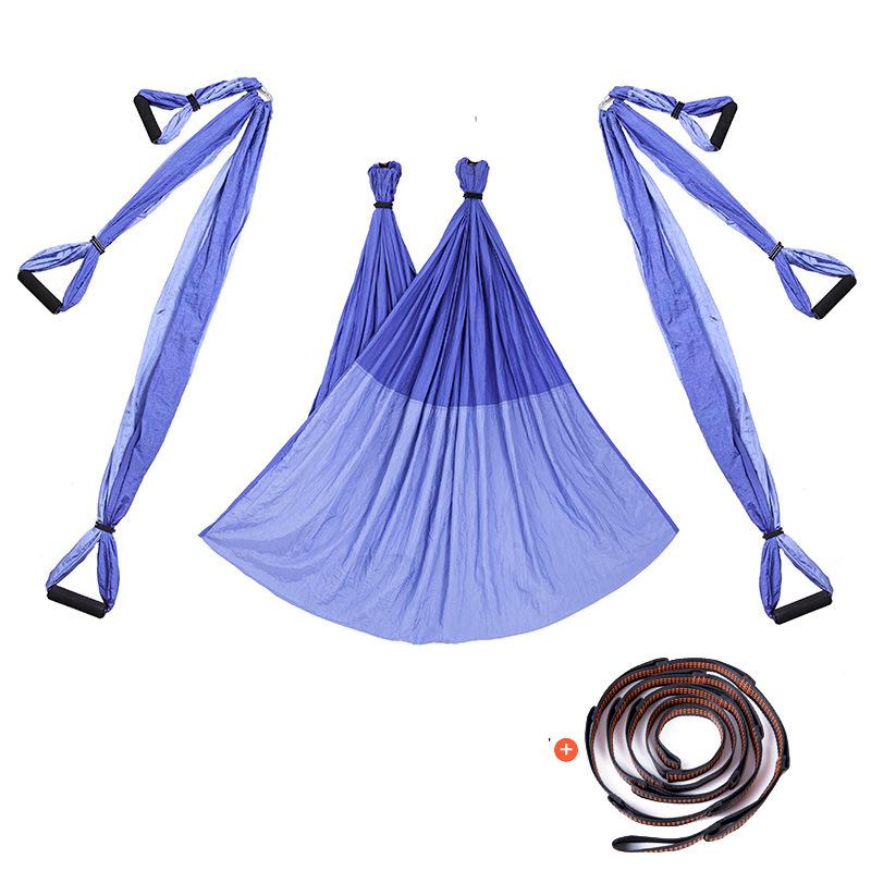 Set de Hamaca de Yoga Aéreo No Elástica para Interior con Correas de Extensión de Margarita para Fitness en Casa
