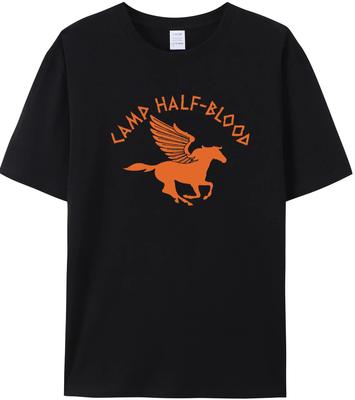 Camp Half Blood Long Island Sound Skull Trička Percy Jackson Unisex Dámské Vintage Ležérní Bavlna Tričko nadměrné velikosti Gotické oblečení
