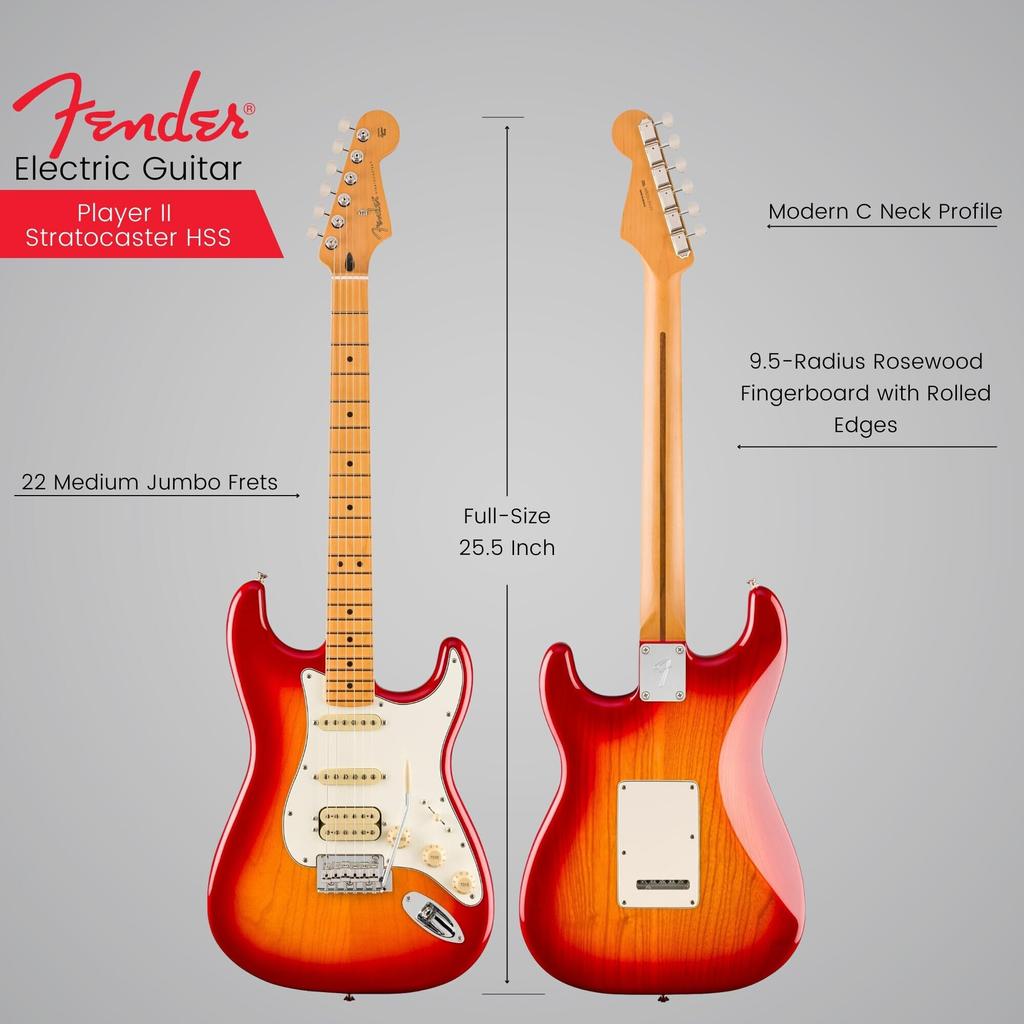 II Stratocaster HSS Maple Fingerboard Aged Cherry Burst Chambered Ash Fender Fender/Player