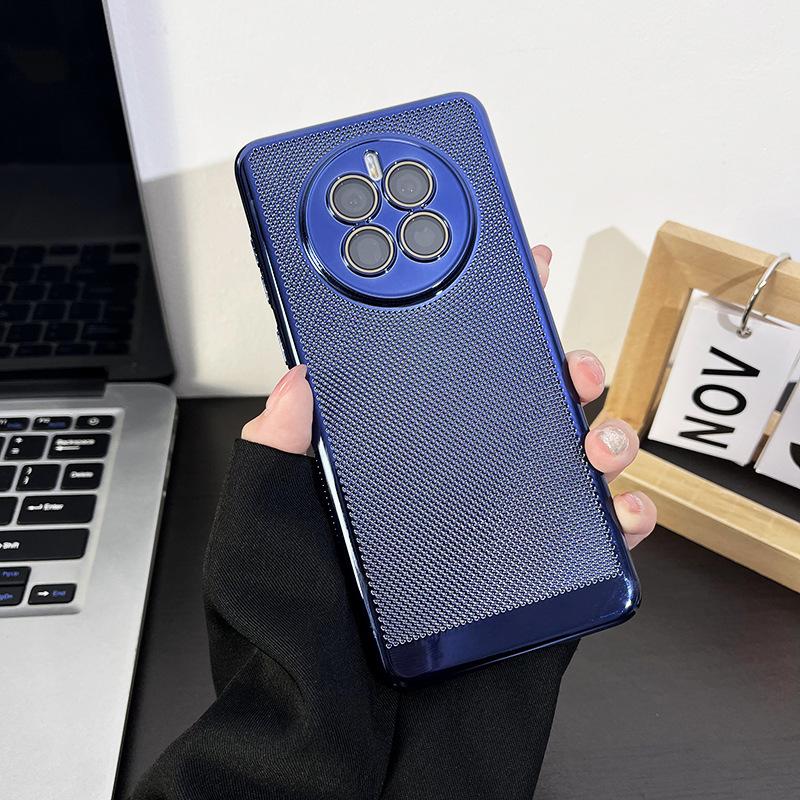 Breathable electroplating heat dissipation is suitable for Huawei mate50 mobile phone case, new 40pro protective case P50 lens film anti-drop.