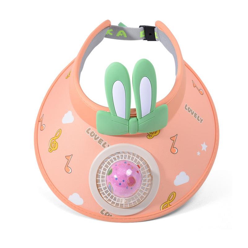 1109 chapéu infantil desenho animado fofo viseira de proteção solar meninos e meninas verão ao ar livre aba grande com ventilador chapéu de copa vazia