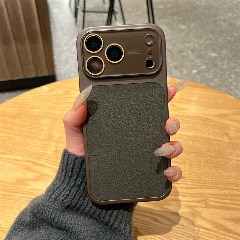 

Lychee Grain Solid Color Phone Case for iPhone 17 Pro Max/16/14/15 13 Pro Max