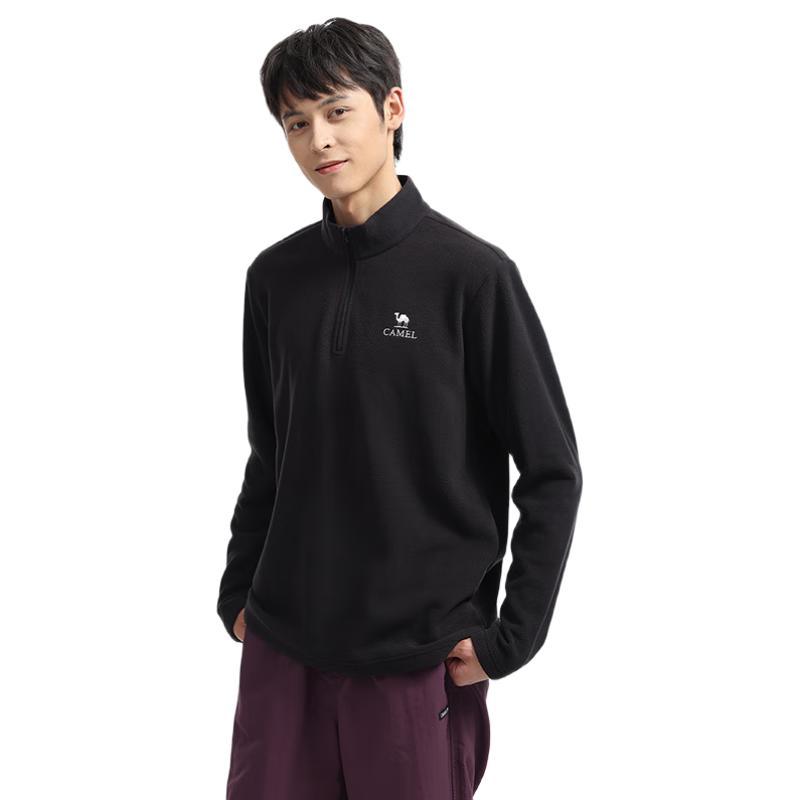 Camel Unisex Stand-Collar Anti-Static Fleece Jacket