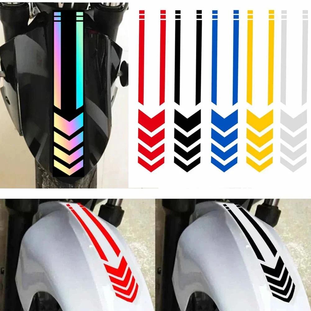 Motorcycle Arrow Stickers Fender Paste Waterproof Oilproof Reflective Stripe Motorbike Tape Decal Moto Accessories Universal