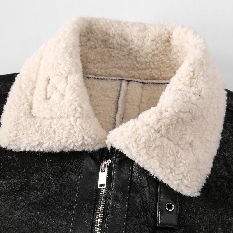 Casual σακάκι πέτο τεχνητή γούνα μονοκόμματο ανδρικό μπουφάν Ευρωπαϊκό και αμερικανικό στυλ μοντέρνο δερμάτινο μπουφάν για άνδρες