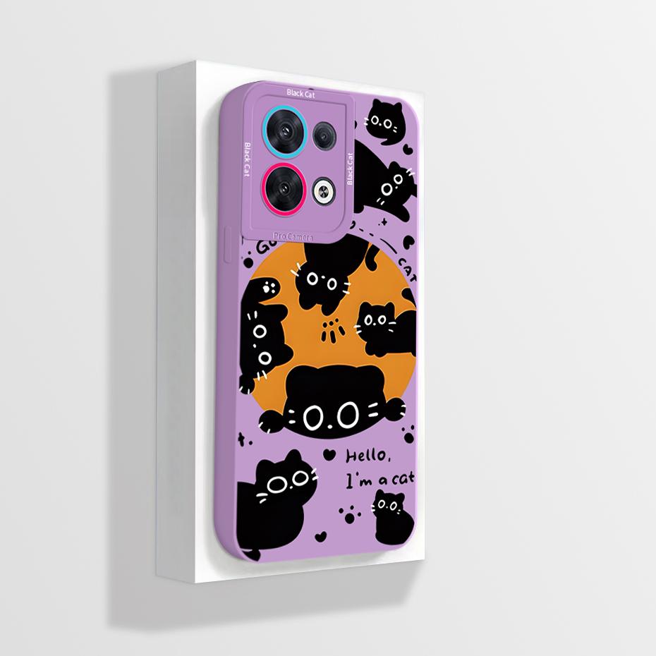 For Oppo Reno8 Phone Case CPH2359 Aesthetic Cartoon Astronaut Soft Liquid Silicone Funda For Oppo Reno 8 Pro Plus 5G Back Cover