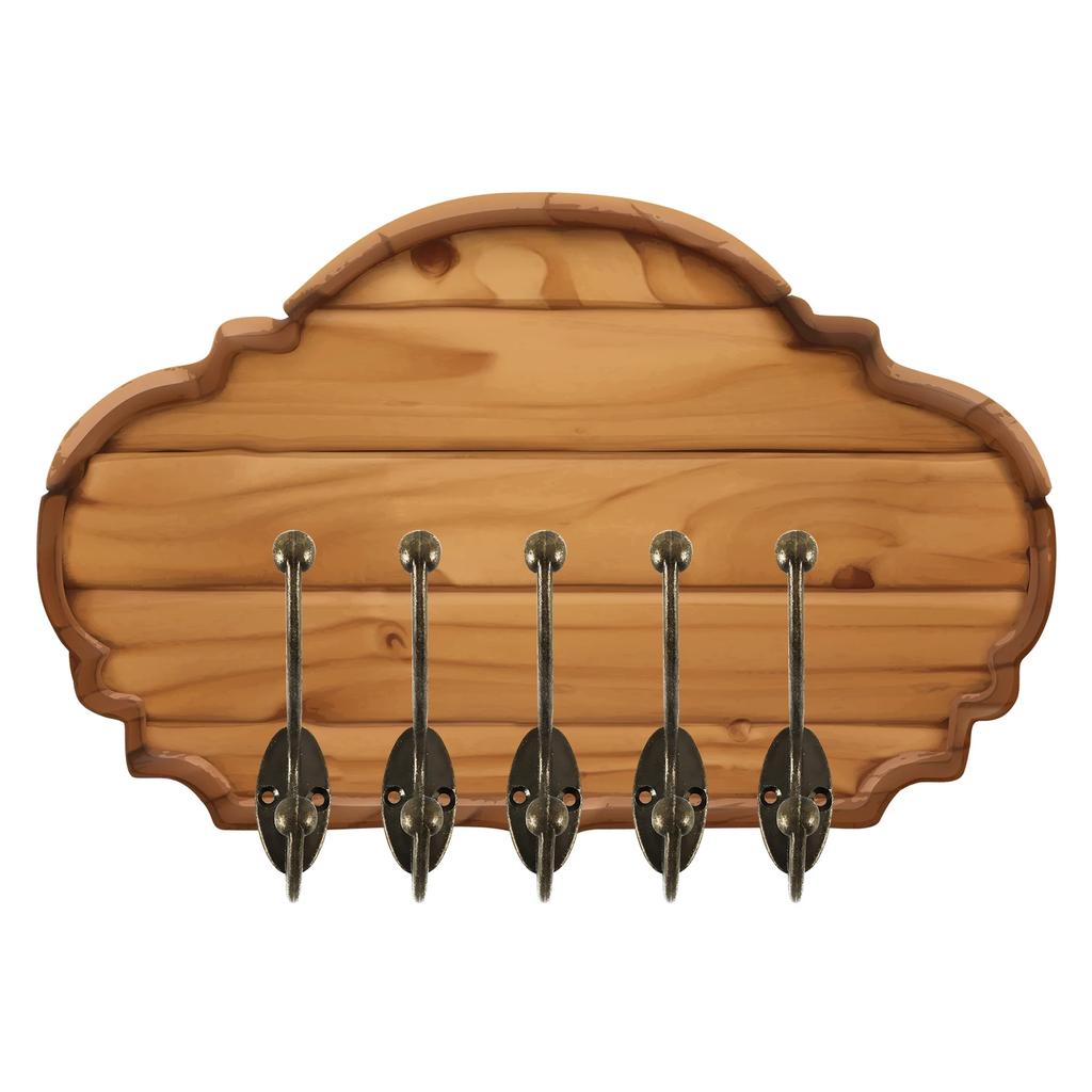 5/10Pcs Retro Hooks Bronze Wall-mounted Dual Prong Coat Rack Clothes Hanger Door Robe Hooks for Keys Hat Bathroom Towel Hooks