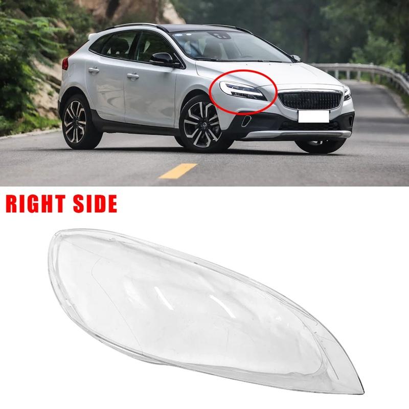For -Volvo V40 2013- Right Car Transparent Lampshade Headlight Cover Glasses Lamp Shade Headlight Shell Cover Lens-M53K