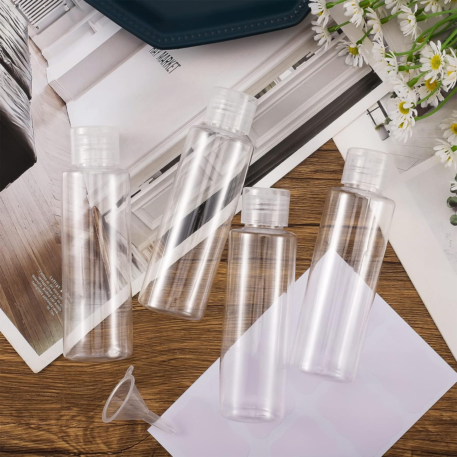 

10/20 шт. ПЭТ-бутылки с откидной крышкой, бутылка для дезинфицирующего средства для рук, дорожный многоразовый контейнер для шампуня, лосьона, крема, мыла для тела 60ml&20PCS