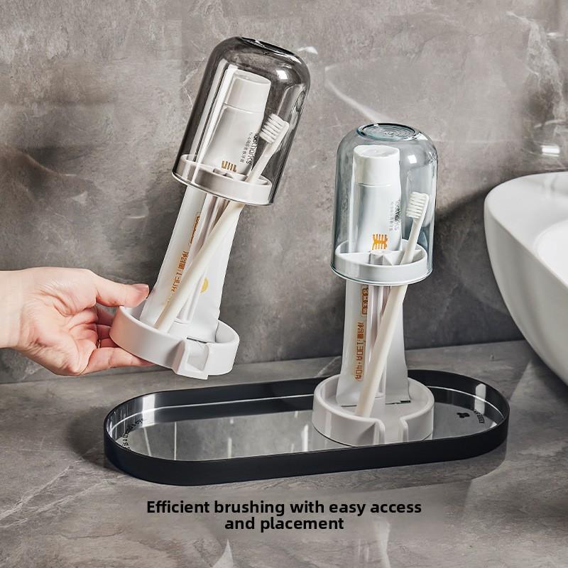 The Toothbrush Holder Is Equipped with A Dust Cover. The Toothbrush Cup Holder Can Drain Water and Guide The Flow. It Is A Storage Cup Holder