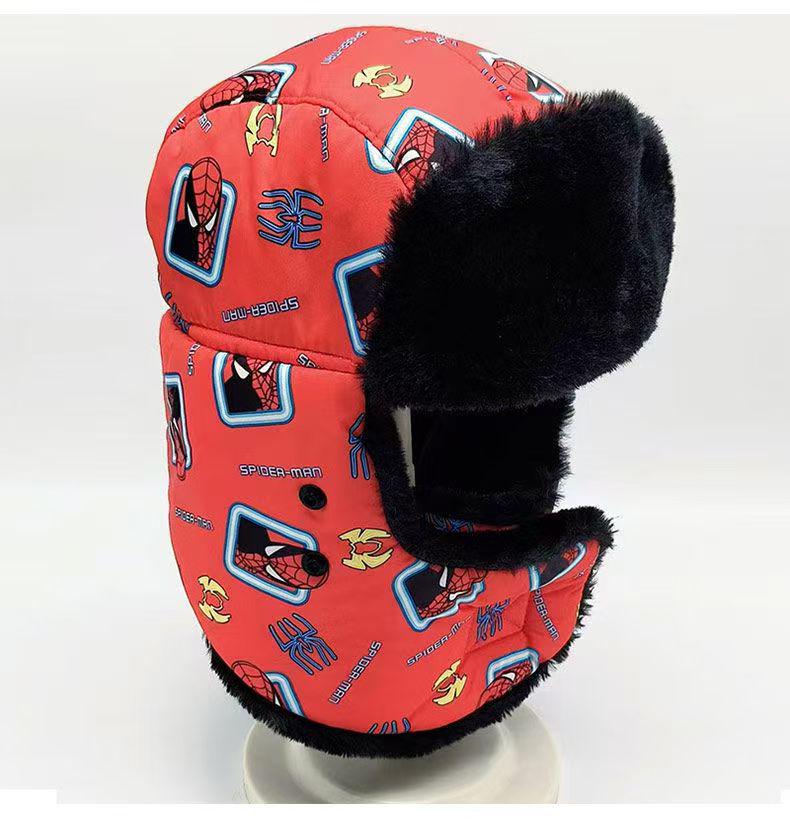 Kids' Velvet-Lined Winter Hat with Ear Protection - Windproof, Warm, and Perfect for Cycling