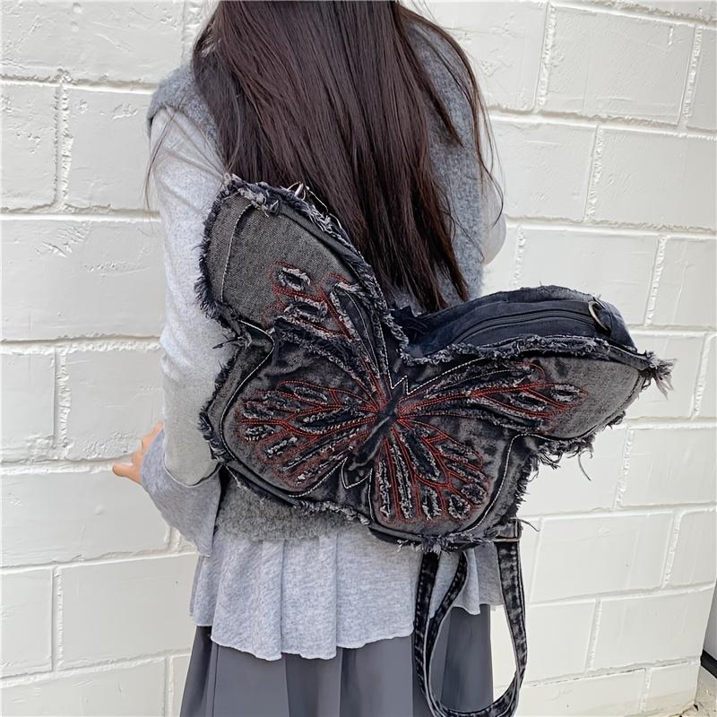 Butterfly-shaped Bag Can Be Worn As a Shoulder Bag or Backpack; Lightweight and Portable, Suitable for Outdoor Travel and Daily Commutes.