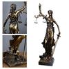 Socha Lady Justice Klasická socha Themis Váhy spravedlnosti Pryskyřičná ozdoba Perfektní pro advokátní kancelář Domácí studijní stůl Dekor