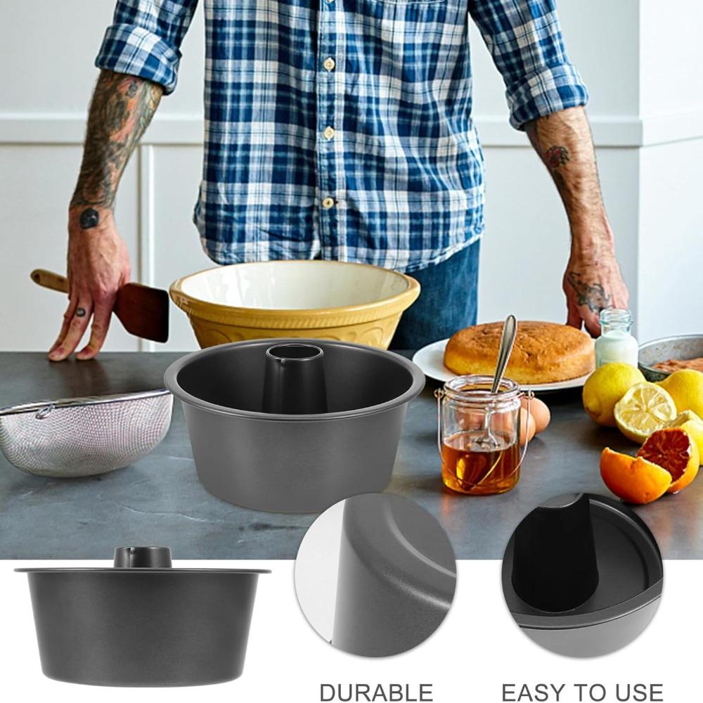 Forma Antiaderente para Assar Pão Redonda Molde para Bolo Abóbora Prática Forma para Bolo Chiffon Suprimentos para Assar