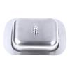Stainless Steel Butter Dish With Lid Retro French Butter Box Storage Box Butter Tray Tableware Dessert Tray Kitchen Tableware