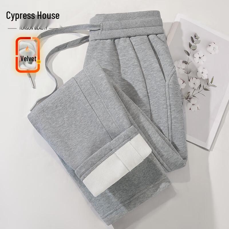 

Women s Fleece-Lined Draped Wide-Leg Casual Pants L