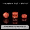 Natural NanHong Agate Bracelet with Gold Diamond Star and Moon Accents - DIY Cultural Bead Accessories