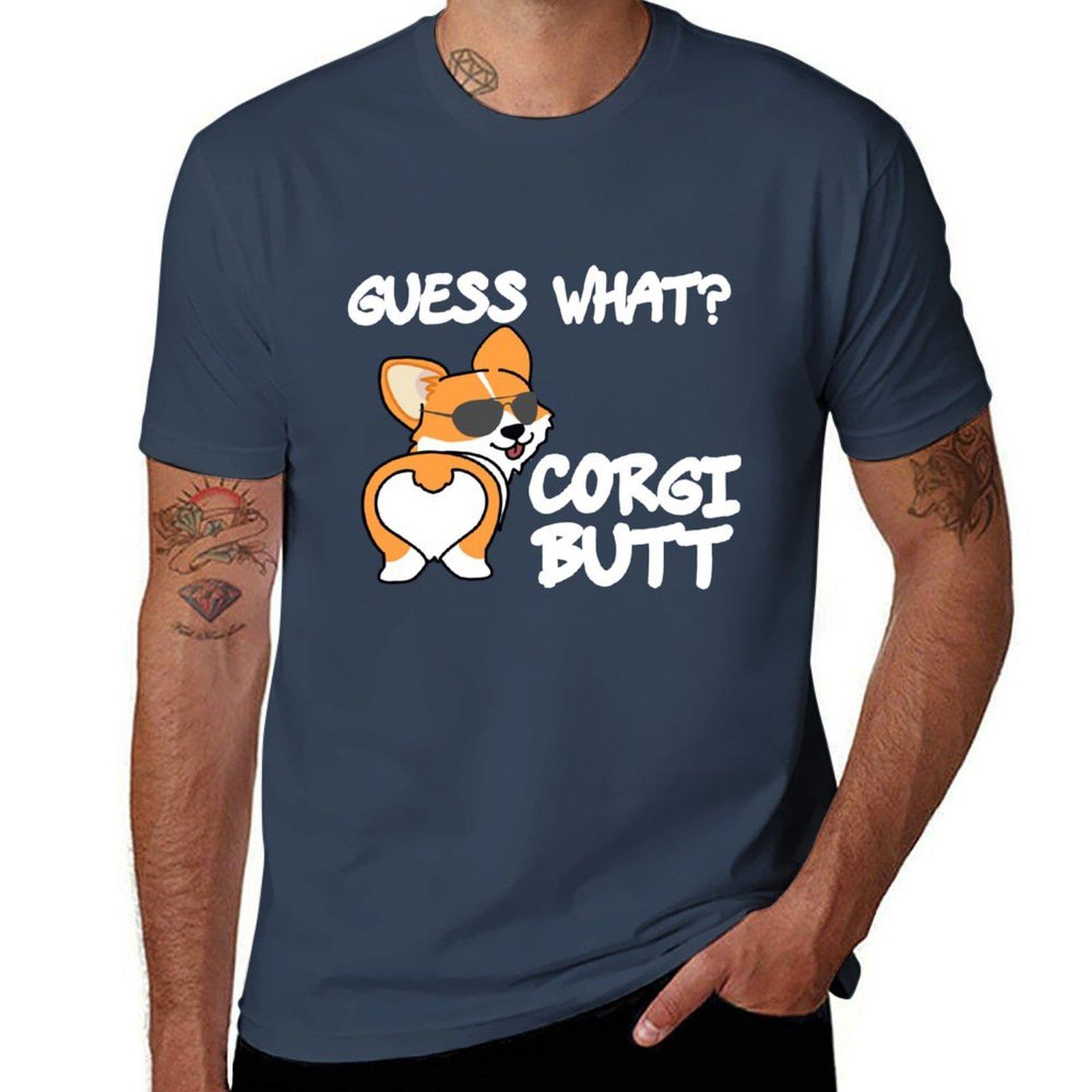 guess what corgi butt TShirt Summer Casual Loose TShirt S