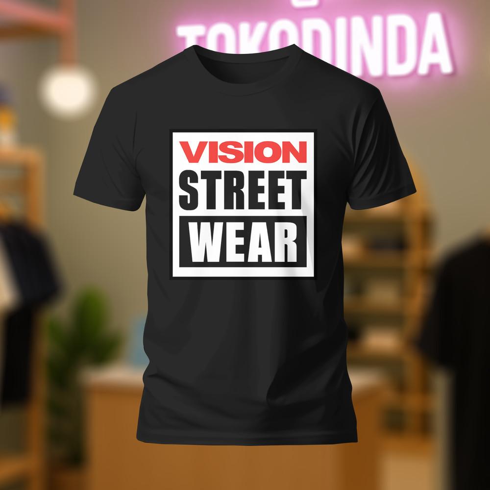 Vision Street Wear Skateboardlogga T-shirt Rolig Tillverkad i USA S-5XL Unisex T-shirt