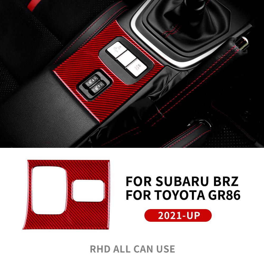Real Carbon Fiber Seat Heat Button Sticker For Subaru BRZ Toyota GR86    2024 Interior Trim  Accessories Car Styling