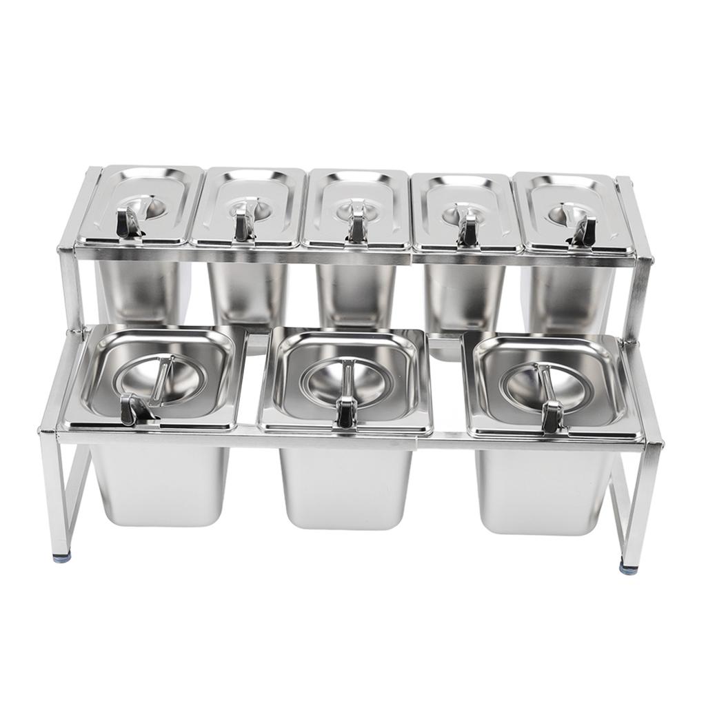 Jam Organizer Stand Detachable Polished Rust Resistant Integrated Stainless Steel Condiment Station