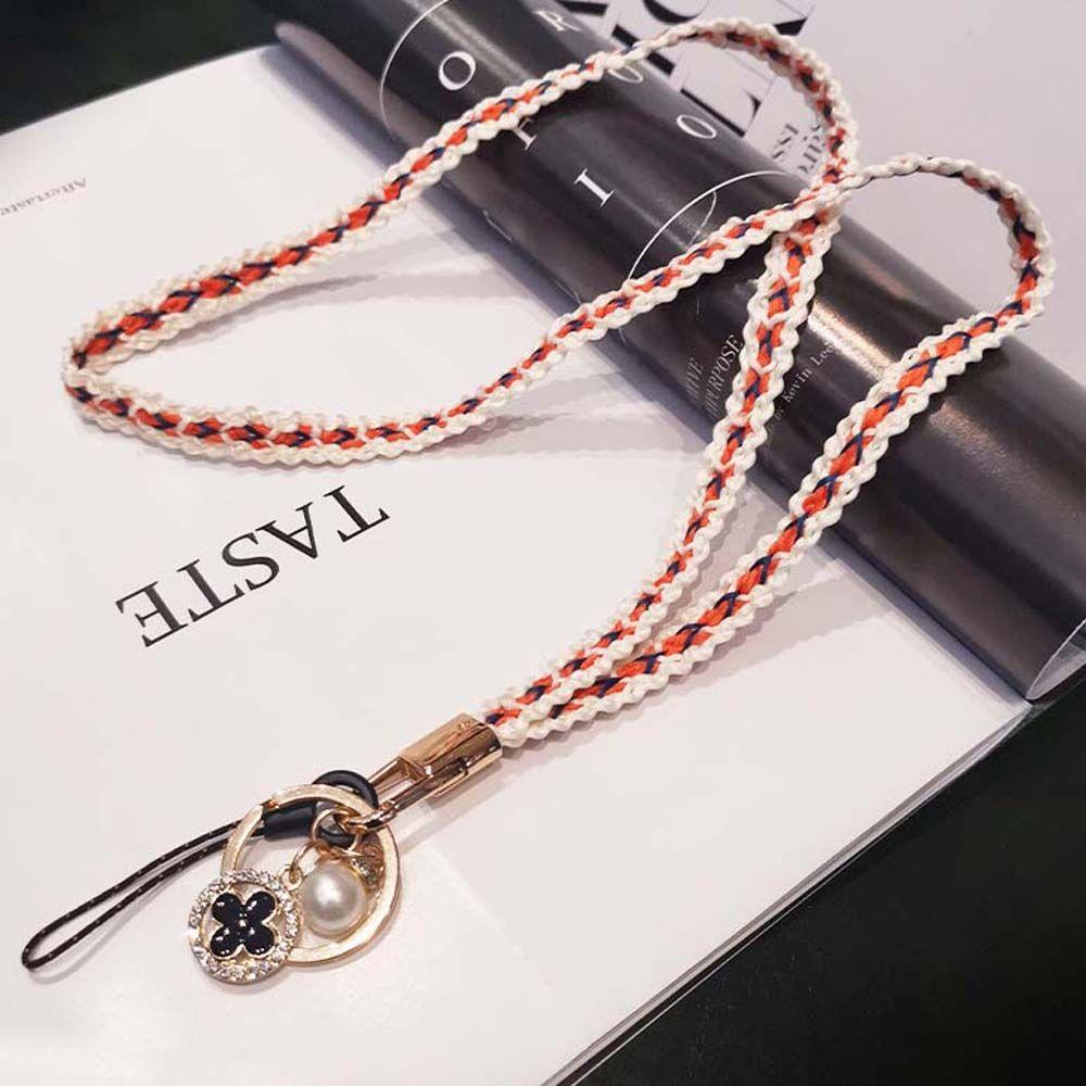 Keys Holder Lanyard Woolen Braid Phone Lanyard Mobile Phone Straps Neck Strap Keychain Lanyard