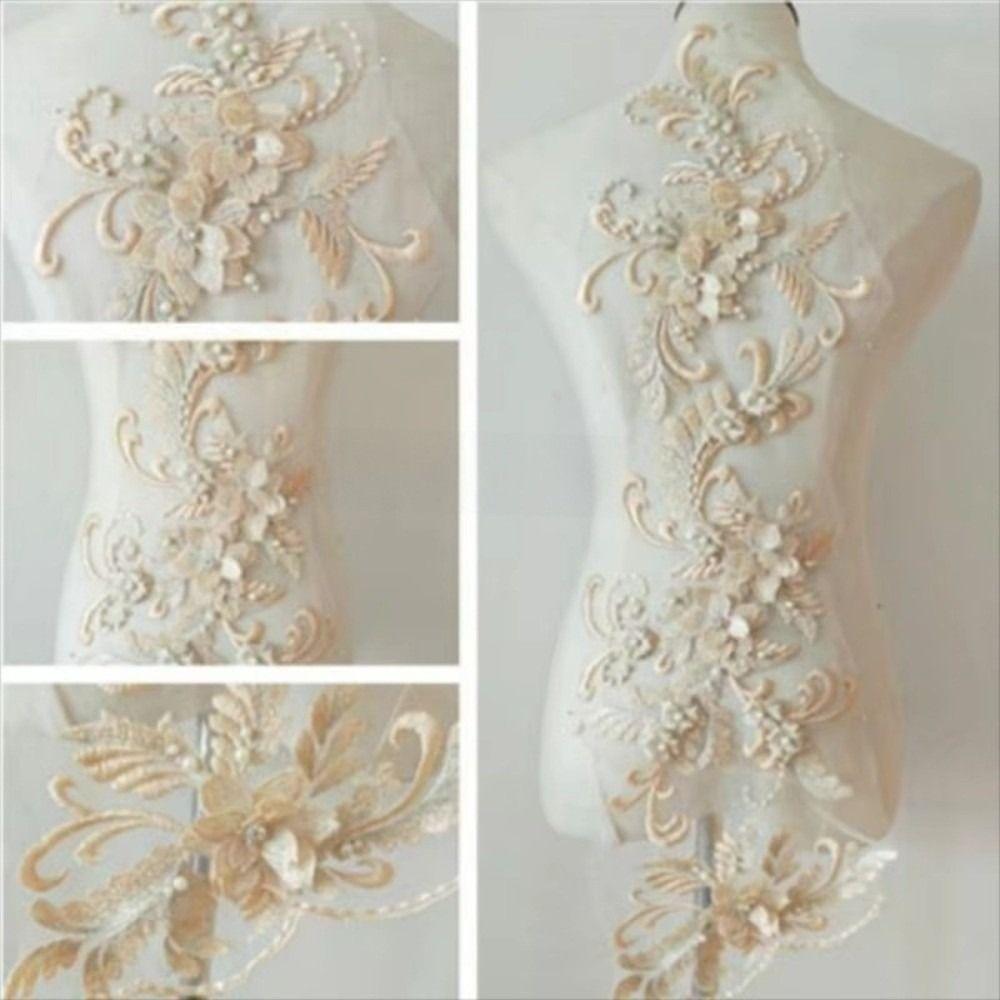 DIY Craft Flower Patch 3D Decoration Patch New Lace Applique  Stage Dress