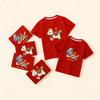 Boys' Red Short-Sleeve Pure Cotton Cartoon T-shirt for New Year - Infant & Toddler