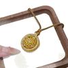 New Chinese-Style Hollow-Out Rotatable Diamond-Encrusted Sand Gold Eight Treasures Compass Necklace Sweater Chain Batch