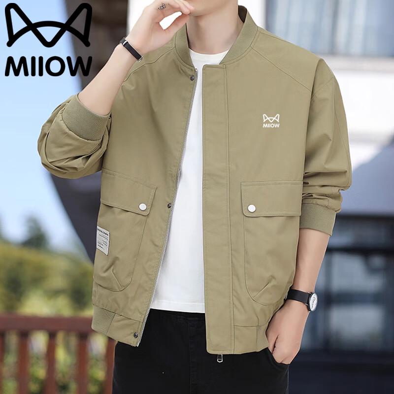 

MaoRen Men s Casual Baseball Collar Jacket 2XL