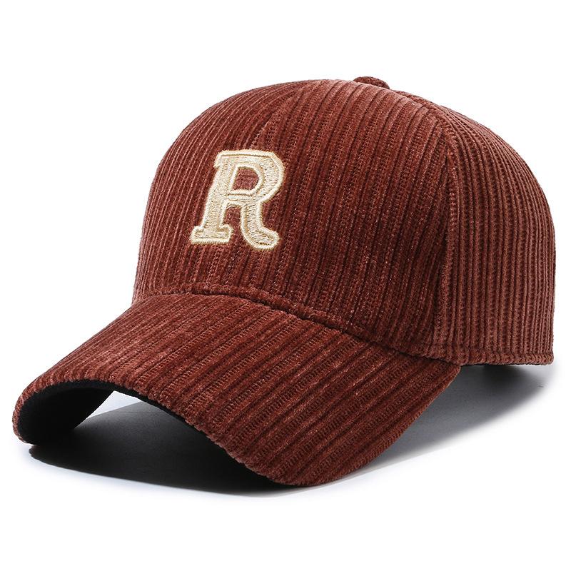 

Бейсболка Женская Кепка Новая Осенне-Зимняя Ретро Вельветовая Полосатая Модная Шляпа ONE SIZE красный