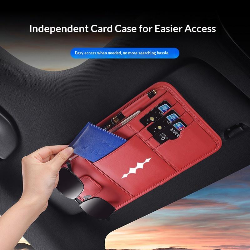 For BYD Leopard 5 Denza B5 Car Sun Visor Multifunctional Eyeglass Clip Holder Card Ticket License Storage Case
