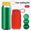 Dishwasher Safe Silicone Can Lid Spill Resistant Secures Closures Reusable Cover With Straw For Beer Beverage Container