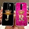 Husă Modă Coroană cu Inițială pentru Xiaomi Redmi Note 8 Pro Note8 8T Capac Moale din Silicon TPU pentru Huse Telefon Redmi Note 8 8Pro