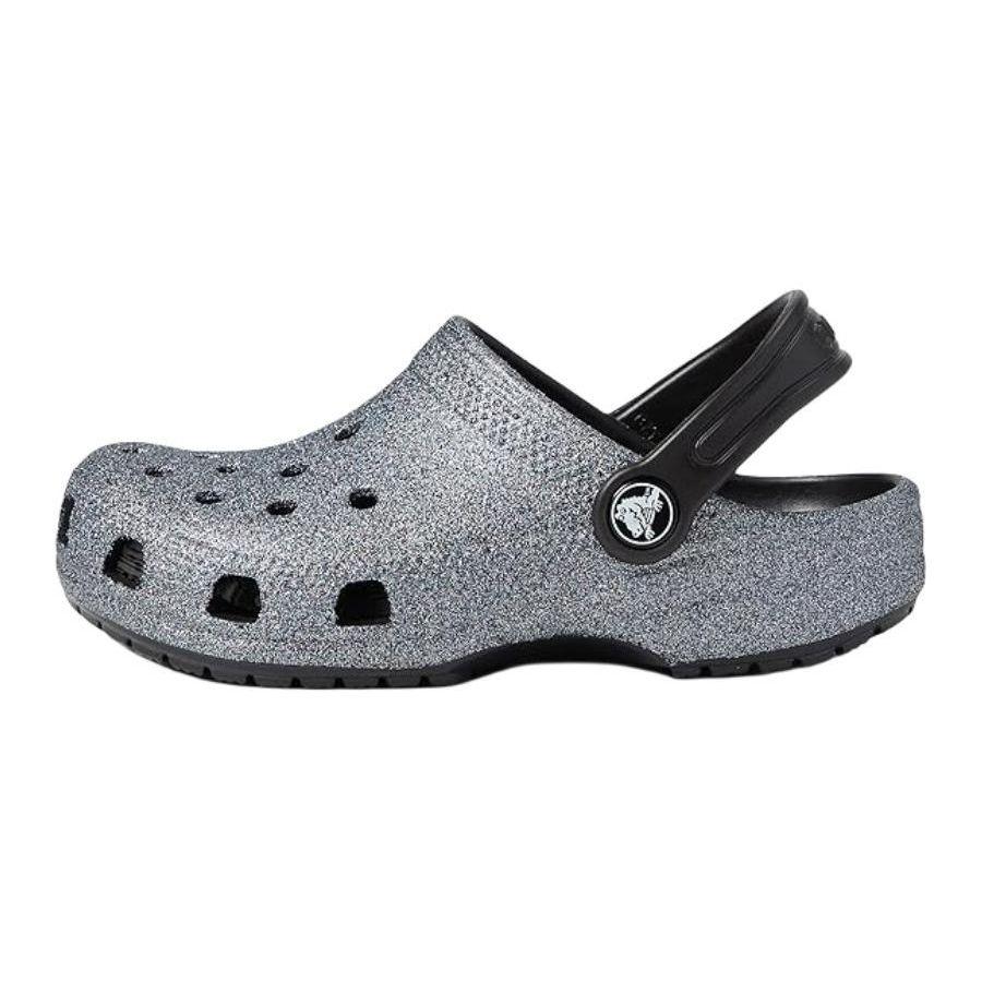 Crocs Kids Classic Glitter Clog Black 206993-001 38