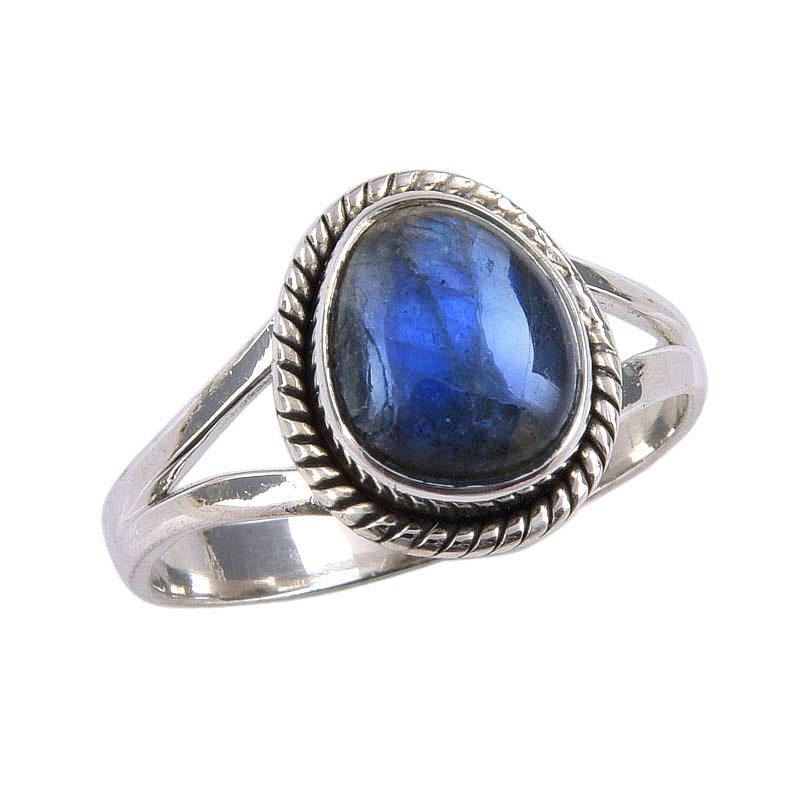 Natural Labradorite Gemstone Handmade 925 Sterling Silver Jewelry Ring S.9 d8z80