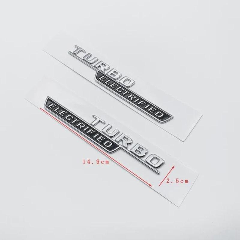 

Новая турбоэлектрифицированная турбоэлектрическая подчеркнутая эмблема ABS для C43 2022 года, наклейка с логотипом на крыле автомобиля Silver