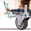 4pcs 2in Universal TPE Rubber Caster Wheel for Medical Equipment Trolley Furniture (Brake)