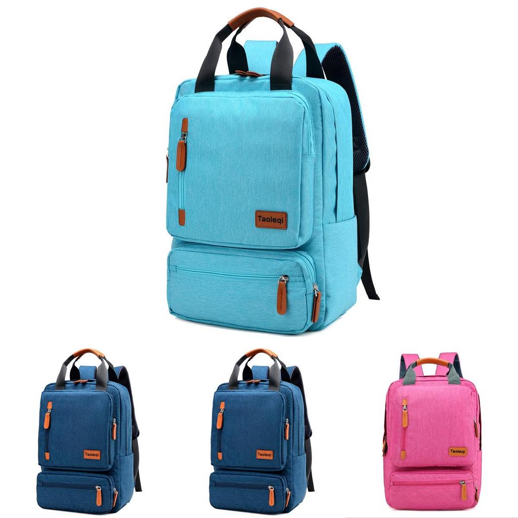 Versatile Large-capacity Canvas Schoolbag Perfect For Laptop And Daily Essentials