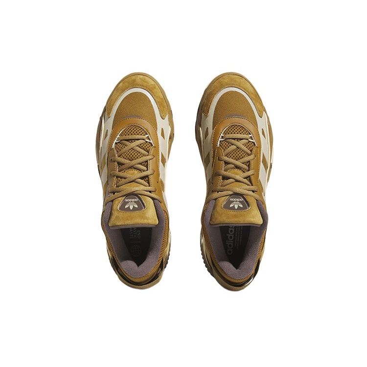 adidas Originals Niteball 2.0 Pelle Scamosciata Retro Sport Antiscivolo Basso Lifestyle Scarpe Casual Unisex Scarpe Casual Marrone Giallo FZ5800