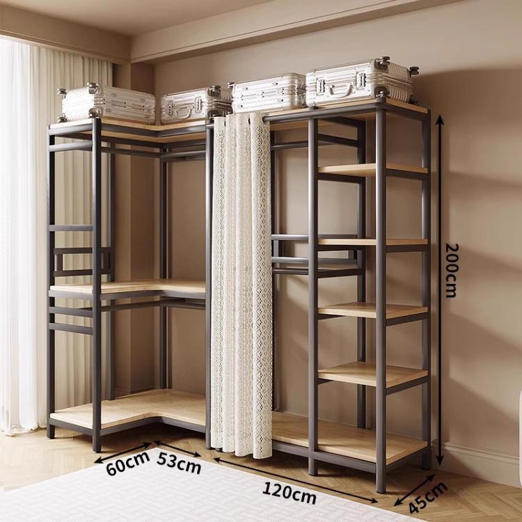 Vertical Metal Corner Coat Rack for Bedroom or Entrance