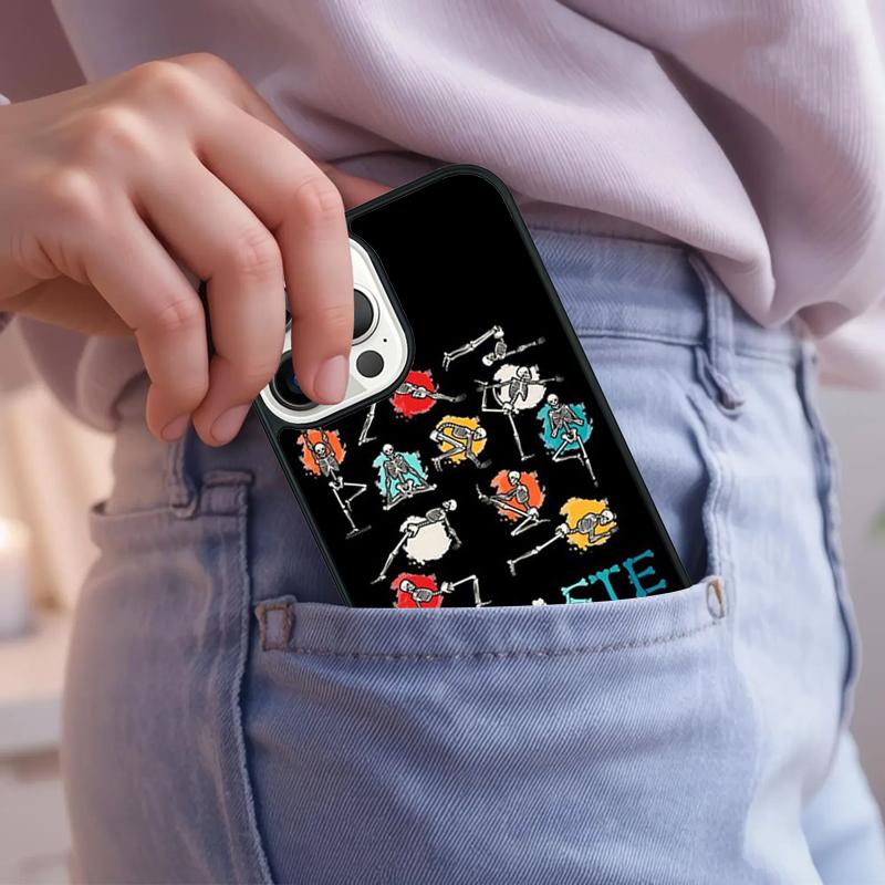 Skeleton Yoga Phone Case For iPhone 17 Air 15 16e 14 13 Pro Max Coque 12 11 Pro Max PLUS cover