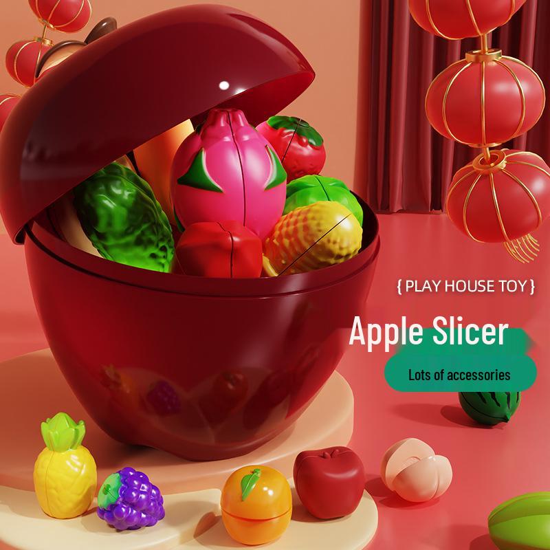 

Kids Role-Playing Kitchen Set: Fruit, Apple, and BBQ Toy for Girls