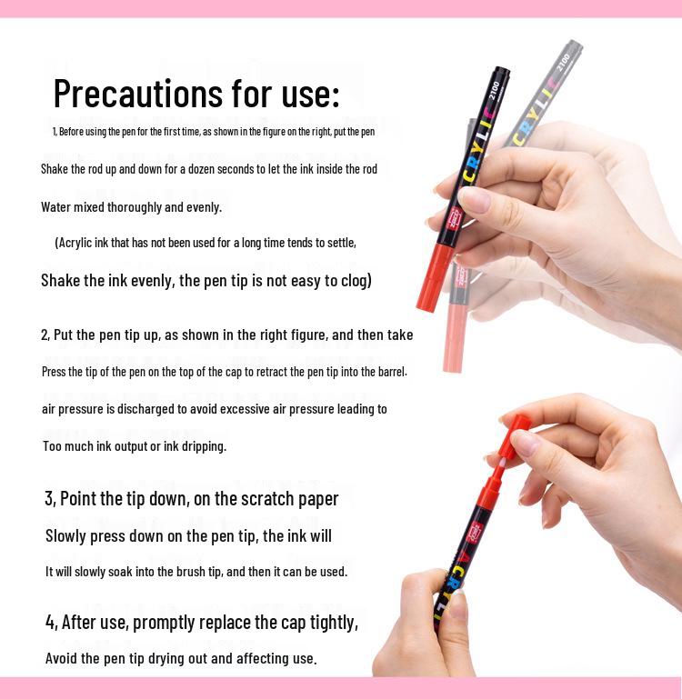 Guangna 2100 Fine Tip Acrylic Marker Set - 120/240 Colors, Press-Type, Water-Based for Students