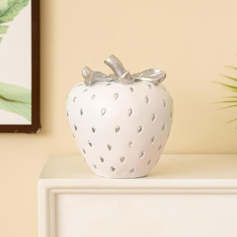 Realistic Strawberry Sculpture Resins Craft Fake Fruit Props for Table Centerpieces Themed Parties Photography Use