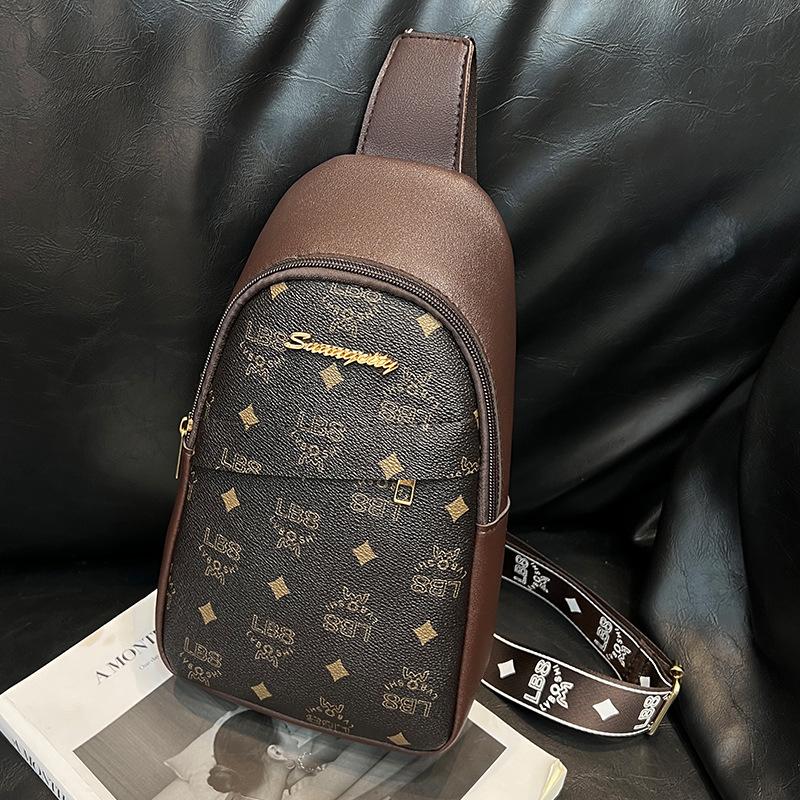 2025 New Women's Bag Small Fragrant Breast Bag Couple Satchel Convenient Oblique Span Bag Women's Fashion Versatile Breast Bag Waist Bag