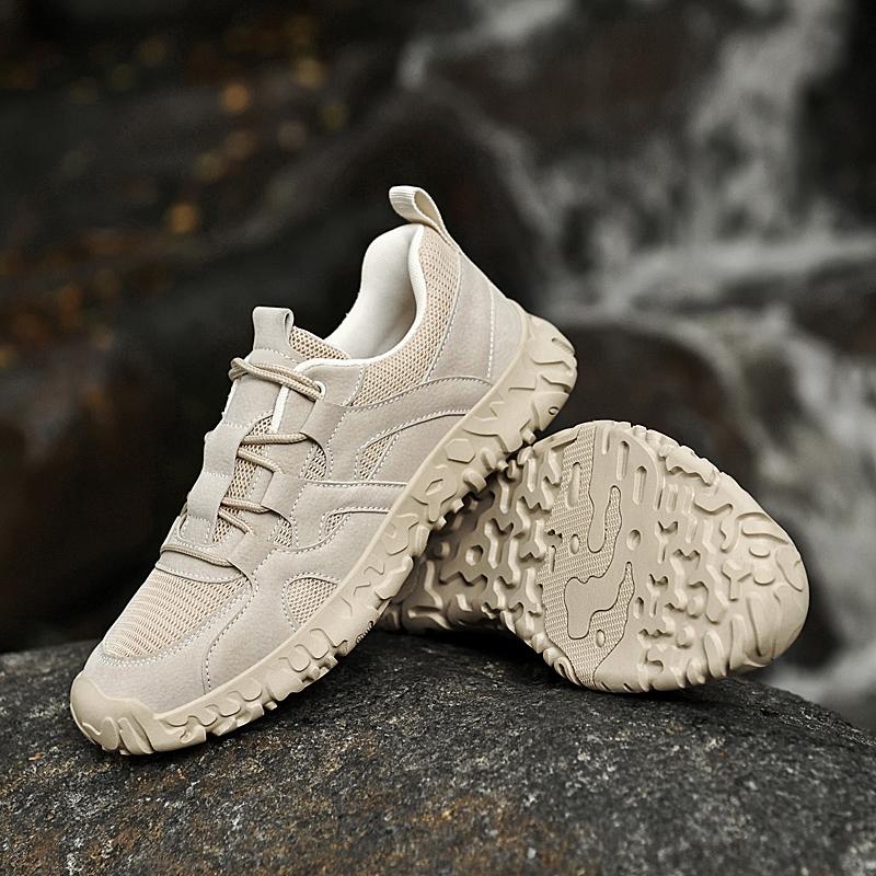 Fashion Non-Slip Hiking Shoe Breathable Treking Footwear Suede Leather Sneakers for Men Tenis Masculino Outdoor Lace-Up Men Casual Shoes