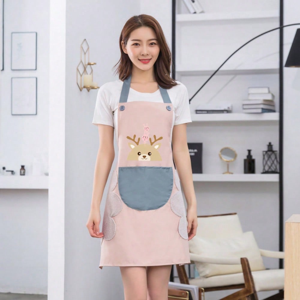 Apron Kitchen Household Waterproof Oil-proof Apron Gifts