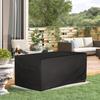 Einteilige Outdoor-Terrassenbox-Abdeckung - Schwarzes Premium-Oxford-Gewebe - Kompatibel mit den meisten anderen Terrassenboxen (nur Hülle)